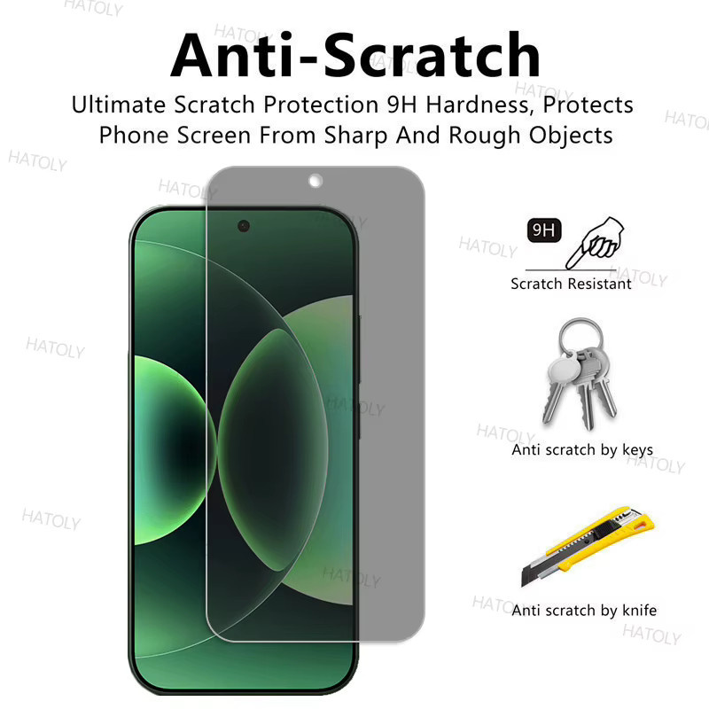 2/4er Set Privatsphäre Schutzfolie aus gehärtetem Glas für Xiaomi 17 Pro und Xiaomi 17 Pro Max Anti-Spy Display Schutzfolie - Bild 4
