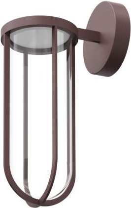 Flos In Vitro Wandleuchte Outdoor aus Aluminium und Borosilikatglas in Braun mit dimmbarer LED - Bild 1