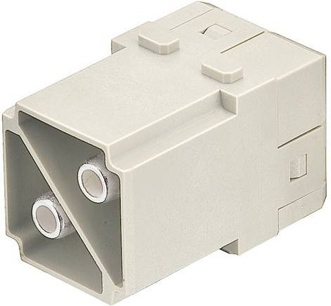 HARTING Doppelmodul 09140022655 mit 2 Axialschraubanschlüssen in Grau - Bild 1