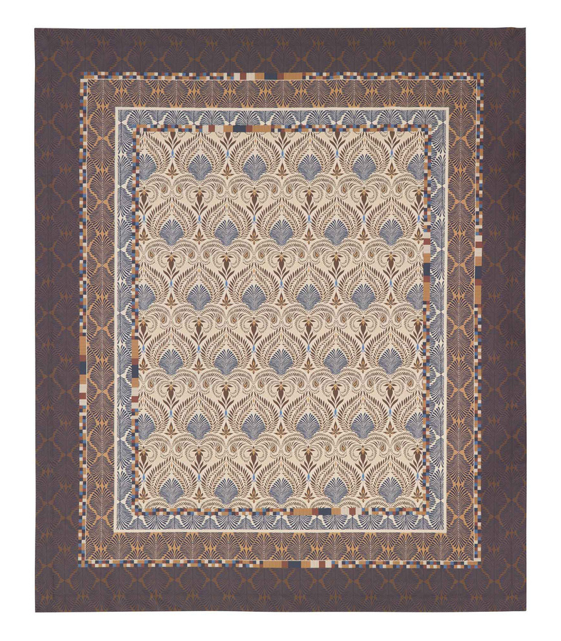 Bassetti Tischdecke Twill NAIROBI in Caffe mit floralem Muster aus Baumwolle, Braun - Bild 1