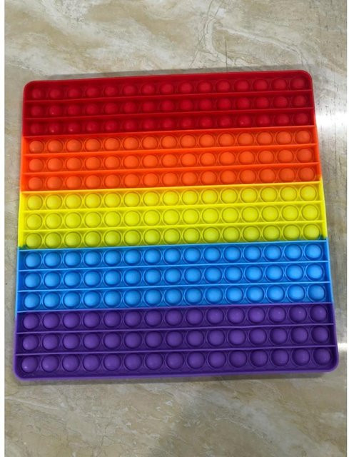 Fashnics Fidget Spielzeuge Regenbogen Antistress, 30x30cm - Bild 1