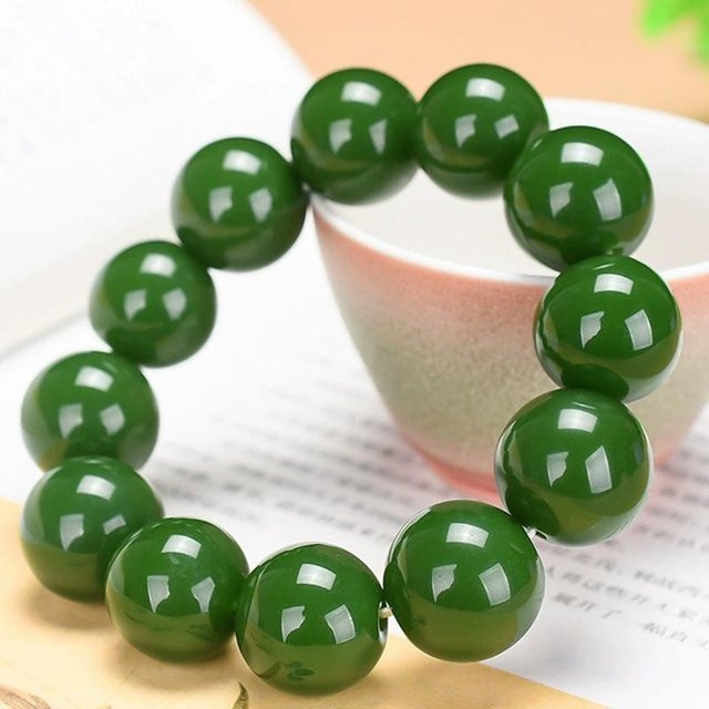 Armband Chinese Jade, Grün, Damen, 18mm - Bild 1