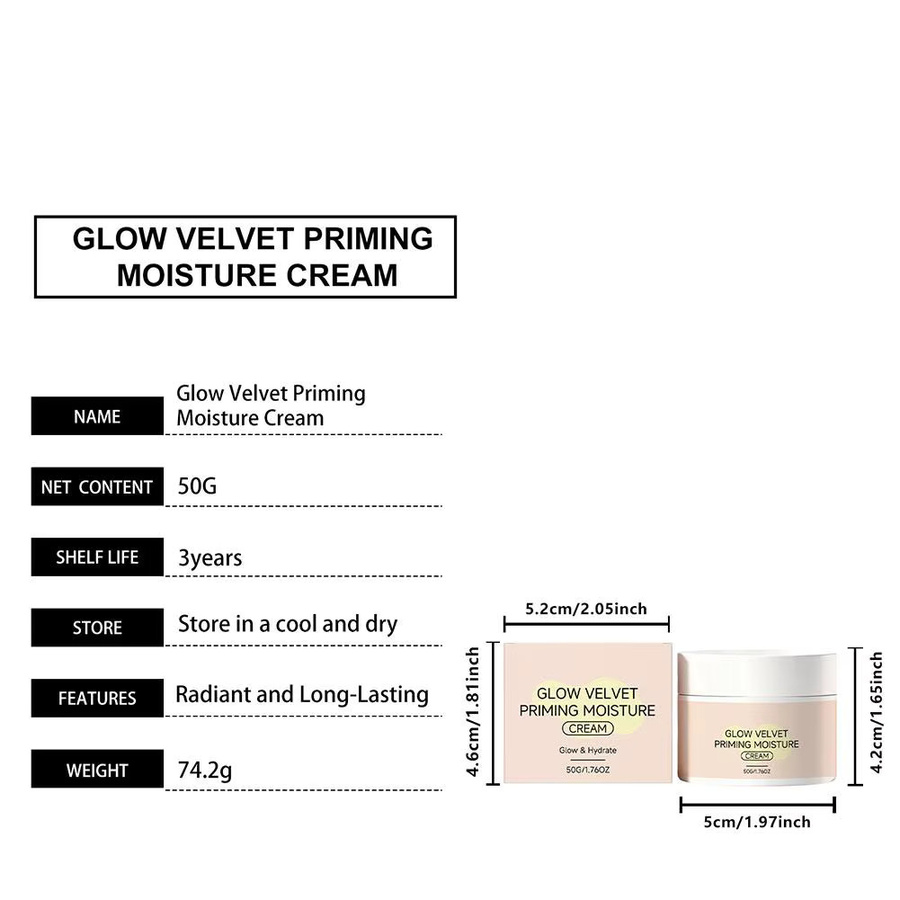 EELHOE Glow Velvet Priming Cream, Mattierende Gesichtscreme, 50g - Bild 3