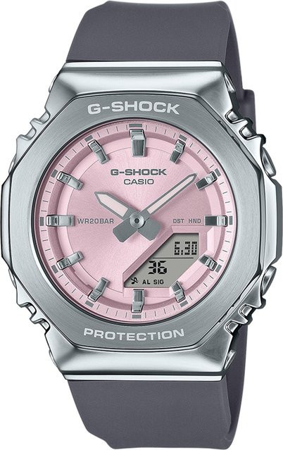 Casio Armbanduhr G-Shock, Quarz, Edelstahl, Pink, 40 mm, Damen - Bild 1