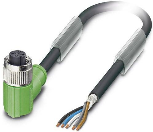 Phoenix Contact Sensor-Aktor-Steckverbinder M12 Buchse gerade, 5-polig, schwarz-grün, 10,00 m - Bild 1
