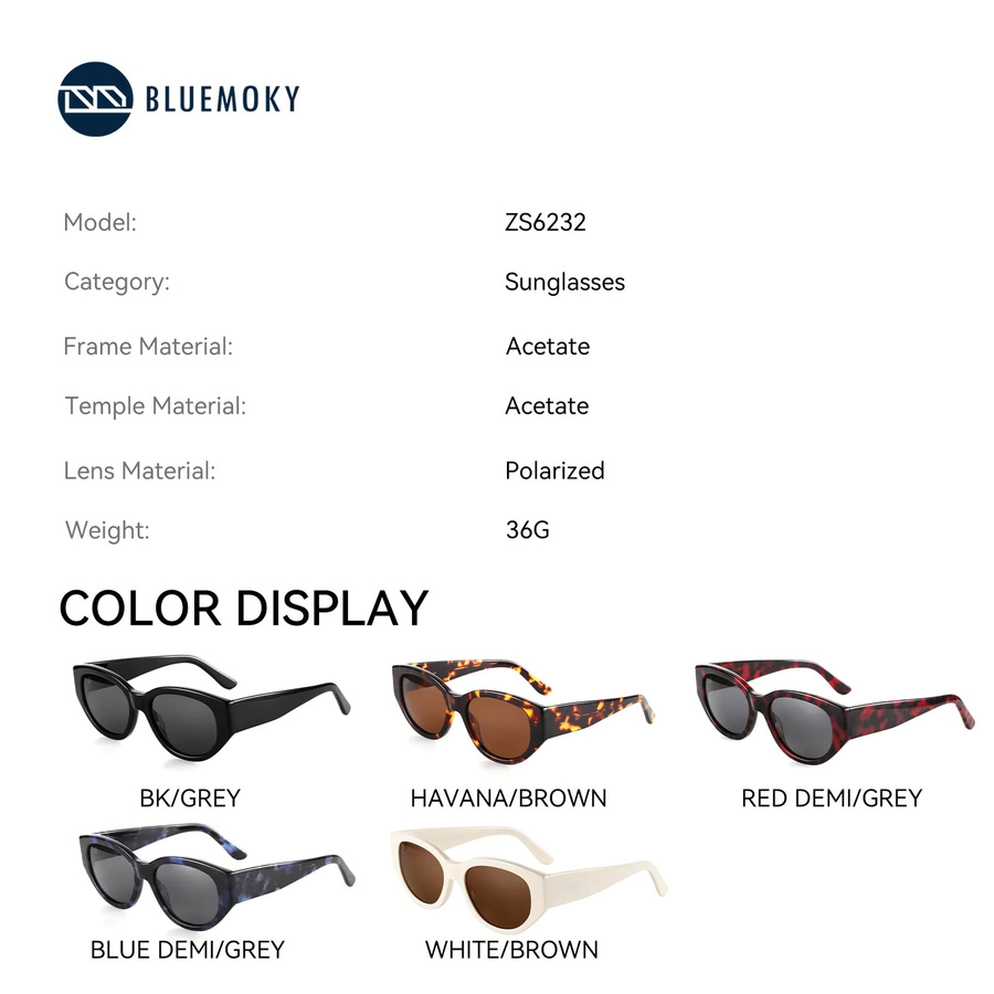 BLUEMOKY Sonnenbrille Cat-Eye, Acetat, Vollrand, Damen, polarisiert - Bild 3