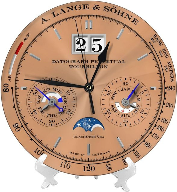 Lange & Sohne Datograph Moderne 3D Wanduhr Analog Rund für Heim, Büro und Hotel - Bild 1