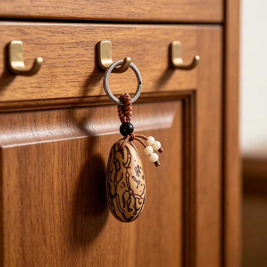 diffone Schlüsselanhänger Bodhi-Samen, Holz, Unisex - Bild 5