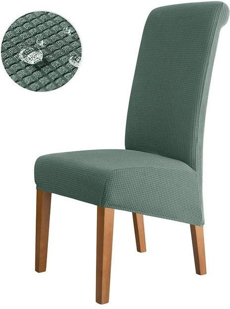 Wasserdichter King-Back-Stuhlbezug von Yiran Furniture in Grün, XL-Größe, schmutzabweisende Stuhlhussen für Esszimmer und Küche - Bild 1