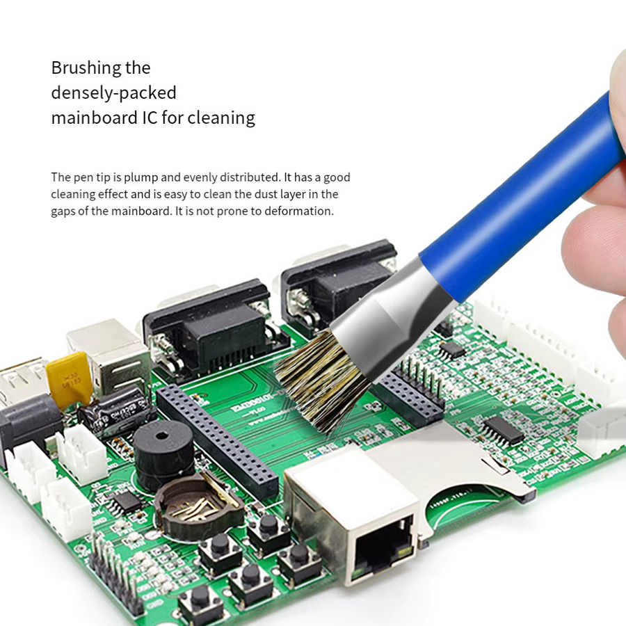 VIBRATITE Anti-Statische PCB Reinigungspinsel Doppelseitig in Blau für ESD Motherboard und Handy Reinigung - Bild 2