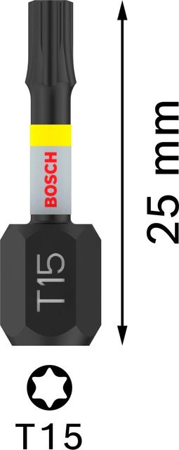 Bosch Impact Control T15 Schrauberbits, 2-teilig, schwarz, Edelstahl - Bild 1