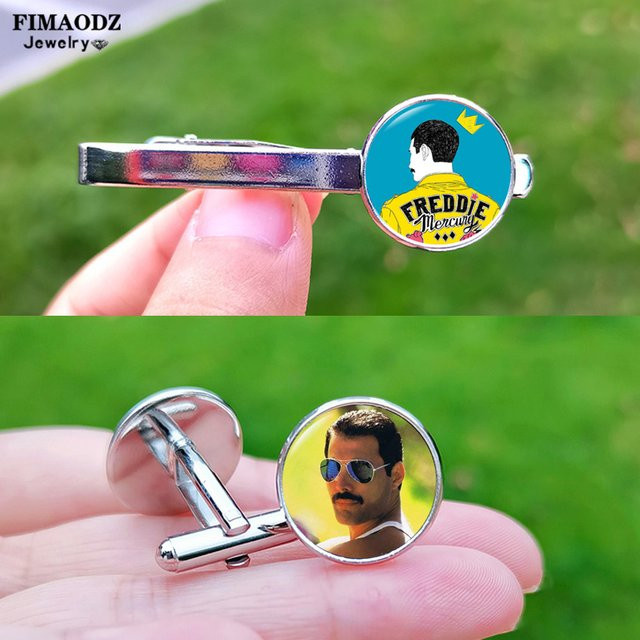 FIMAODZ Manschettenknöpfe Edelstahl, Silber, Herren - Bild 1
