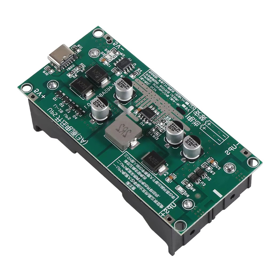 USB-C 15W 3A Schnelllademodul für 18650 Lithium-Batterien, DC-DC Step Up Booster Konverter, Grün - Bild 2