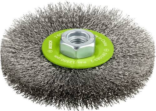 Bosch Scheibenbürste Clean for Inox gewellt für Edelstahl und Metall, Durchmesser: 115 mm, Dicke: 0,3 mm, Farbe: Silber - Bild 1
