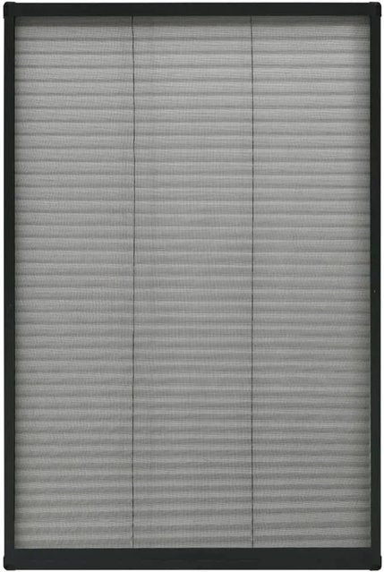 vidaXL Insektenschutz-Plissee für Fenster aus Aluminium in Anthrazit, B: 80 cm, H: 160 cm - Bild 1