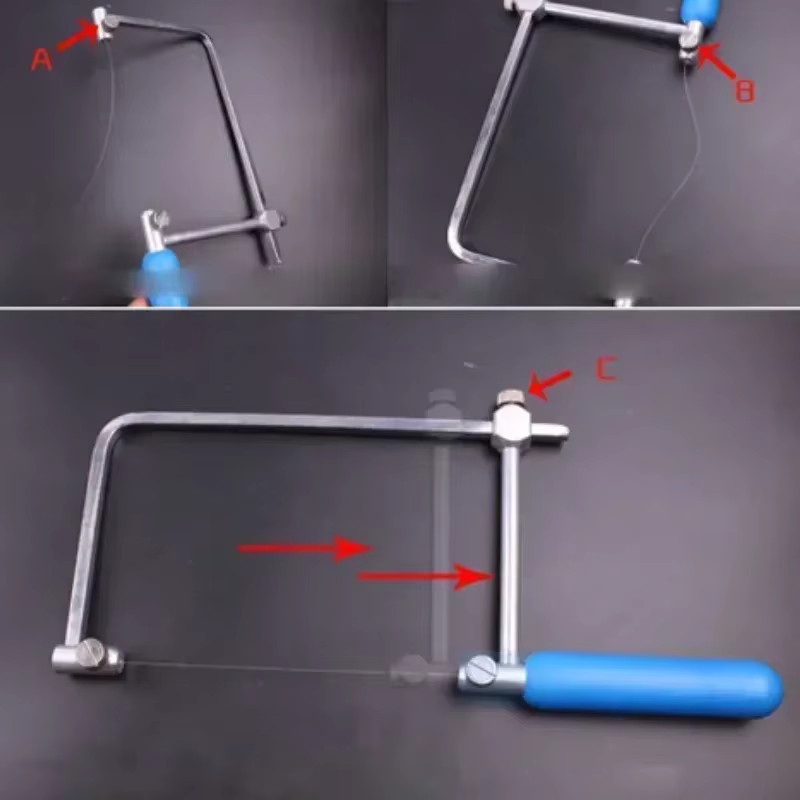 FATCOOL Schneiddraht 1m Silber für Metall, Keramik und Jade, Professionelles Handsägeblatt mit Durchmesser 0,1mm-0,25mm - Bild 3