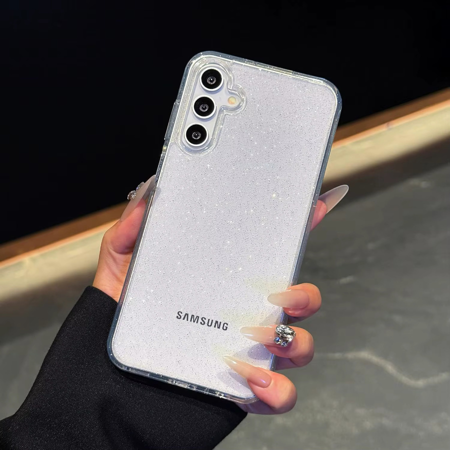Glitzerhülle für Samsung Galaxy S25 Edge S24 FE S23 Ultra S22 Plus S21 S20 A56 5G A55 A36 A26 A16 A06 A35 A25 A15 A14 A34 in Transparent - Bild 5