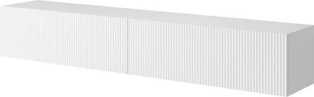 Selsey TV-Hängeboard Veldio mit Lamellenfront in Weiß, Breite: 175 cm - Bild 1