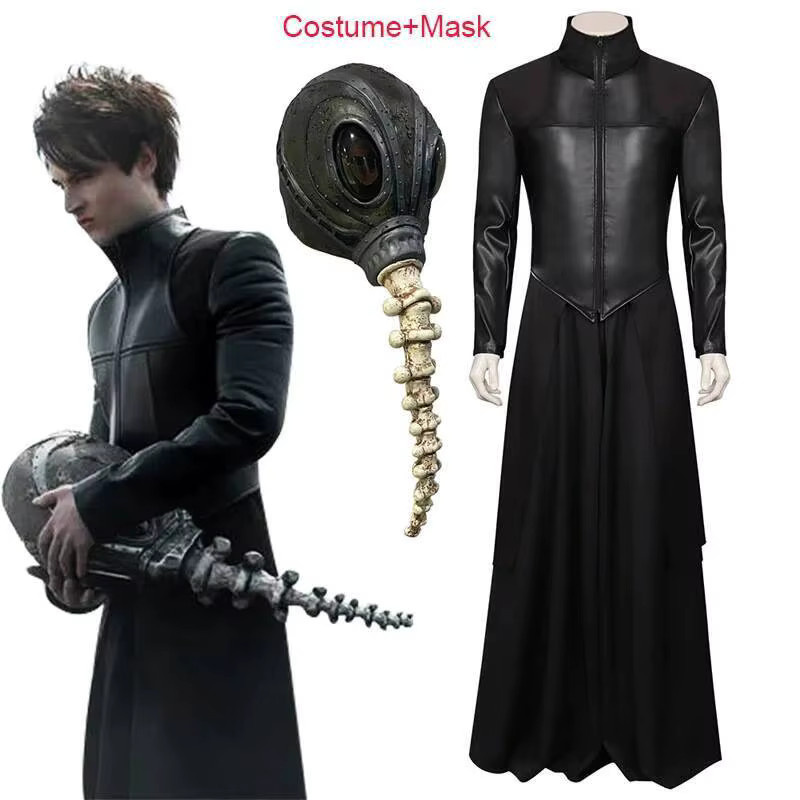 Sandmaning Dream Cosplay Kostüm Morpheus Outfit, Maske, Anzug, Schwarz - Bild 3