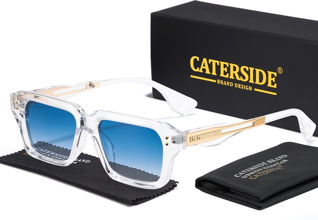 CATERSIDE Sonnenbrille, Unisex, Vollrand, Square, Kunststoff, transparent - Bild 1