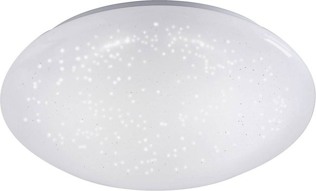 Just Light Skyler LED Deckenleuchte in Weiß aus Metall und Kunststoff, Rund, Höhe: 12 cm, Durchmesser: 35 cm - Bild 1