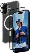 PanzerGlass 3-in-1 Schutzset für Apple iPhone 16 mit Bildschirmschutz, Objektivschutz und hinterer Abdeckung, kompatibel mit MagSafe, Schwarz/Transparent - Bild 1