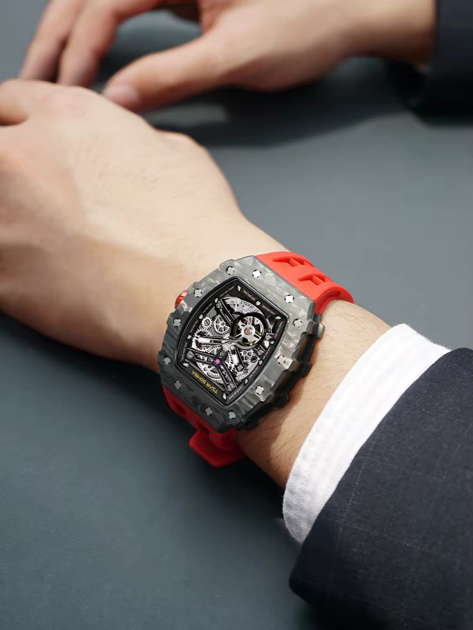 TSAR BOMBA Armbanduhr, Automatik, Edelstahl, Carbon Faser Lünette, Herren - Bild 6