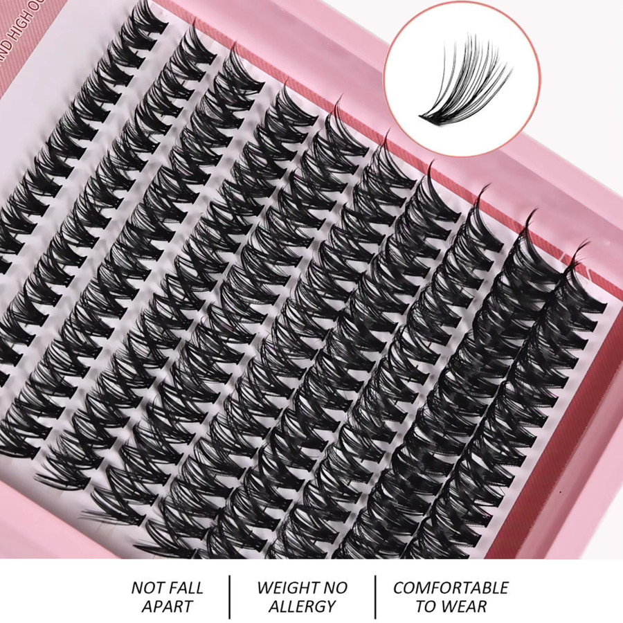 BLL.cf Wimpern Cluster Wispy Lashes, 8-16mm, D Curling, 200 Stück - Bild 2