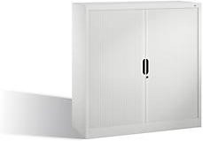 C + P Omnispace Rollladenschrank aus Stahl und Kunststoff, lichtgrau, abschließbar, B/T/H: 120 x 42 x 123 cm - Bild 1
