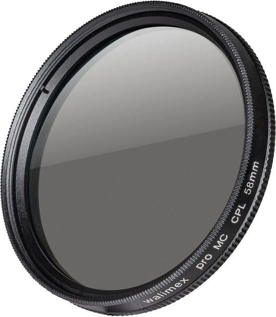 Walimex Pro Polfilter Zirkular MC Ø58mm Schwarz Mehrfach Vergütet für Landschaftsfotografie - Bild 1
