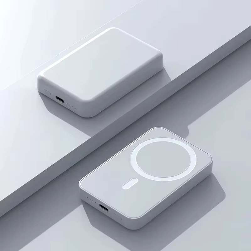 MagSafe-kompatible 20W Powerbank mit 10.000 mAh und Magnetverschluss in Weiß, kabelloses Schnellladen für iPhone 15 Pro Max und 16 Pro - Bild 5