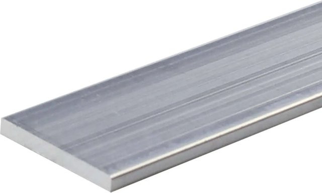 Arcansas Aluminium Flachstange Silber B: 60 mm, H: 3 mm, L: 1000 mm - Bild 1