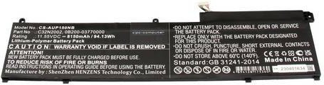 IPC-Computer Notebook-Akku C32N2002 in Schwarz mit 11,55V und 8150 mAh - Bild 1