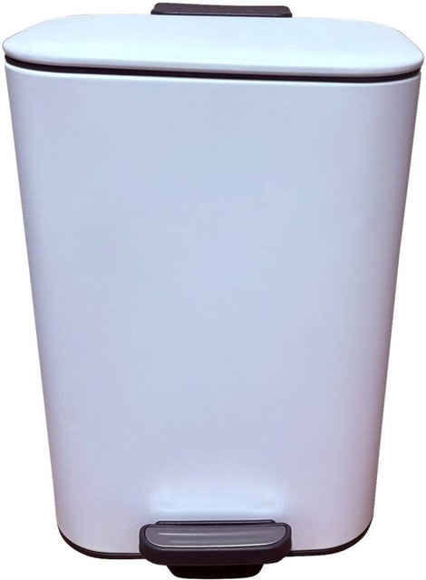 Pocoline Treteimer aus Stahl in Weiß mit Soft-Close-Funktion, B/H/T: 28,6 x 37,6 x 36,0 cm - Bild 1