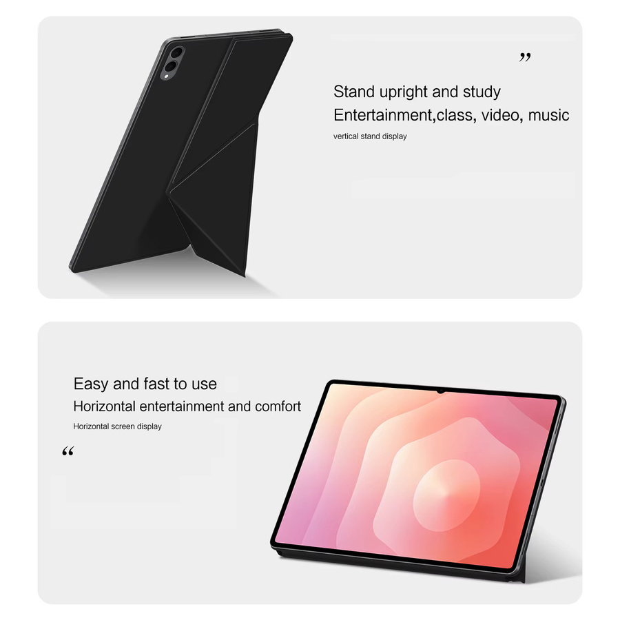 Smart Case für Samsung Galaxy Tab S11 Ultra 14,6 Zoll Buchcover aus PU-Leder mit magnetischer Faltung in Schwarz oder Grün - Bild 5