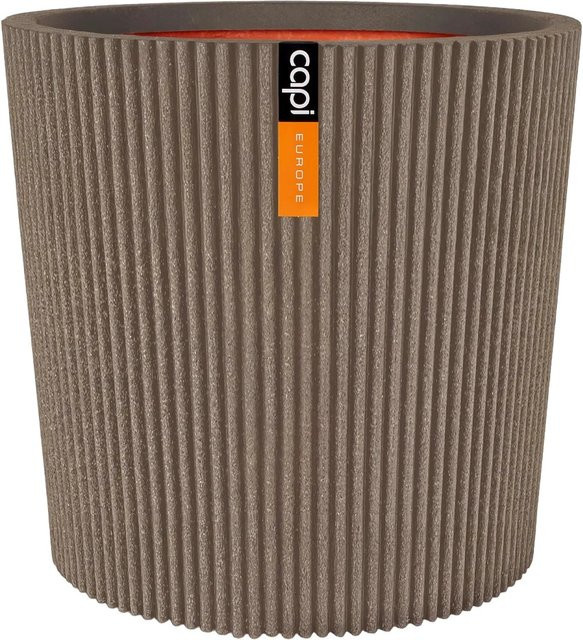 Capi Europe Blumentopf Konisch Groove NL in Taupe, Durchmesser: 36 cm, Höhe: 34 cm - Bild 1
