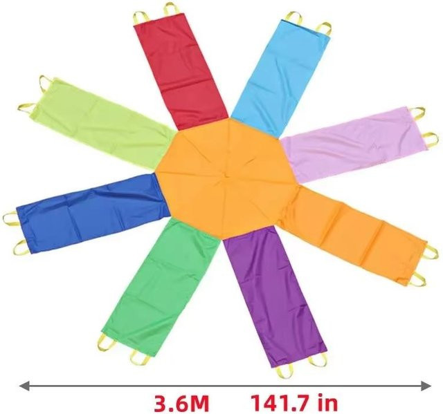 Discover Intime Achteckiger Regenbogen Spielfallschirm, Outdoor Sportspielzeug, ab 14 Jahre - Bild 1
