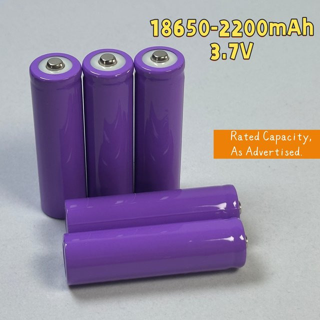 Lerp 18650 Button-Top Li-Ionen-Akku 2200mAh mit PCB in Lila - Bild 1