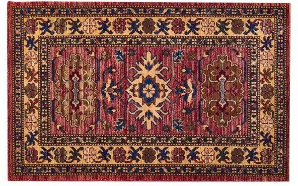 Wucifang Jewelry Retro Ethnischer Teppich in Braun und Multicolour, Rutschfest und Waschbar, B/T: 60 x 40 cm - Bild 1