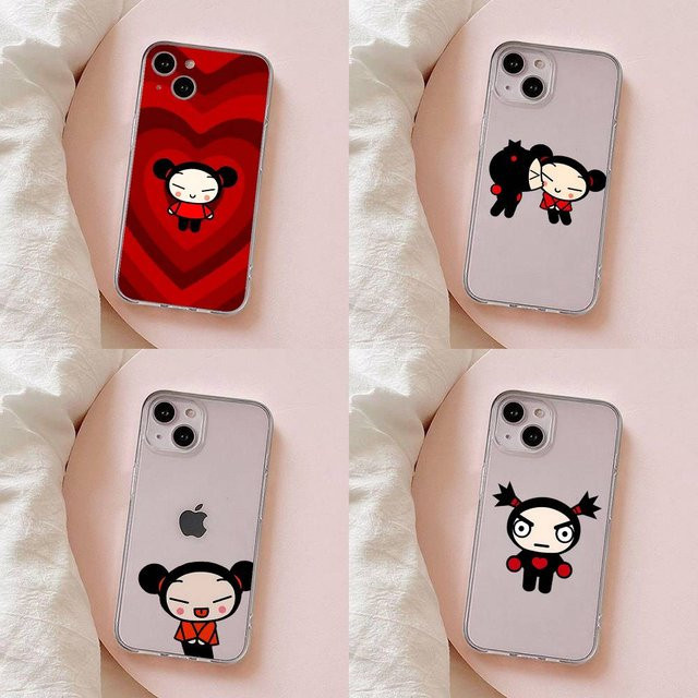 Transparente Handyhülle mit Pucca und Garu Motiv für iPhone Modelle - Bild 1