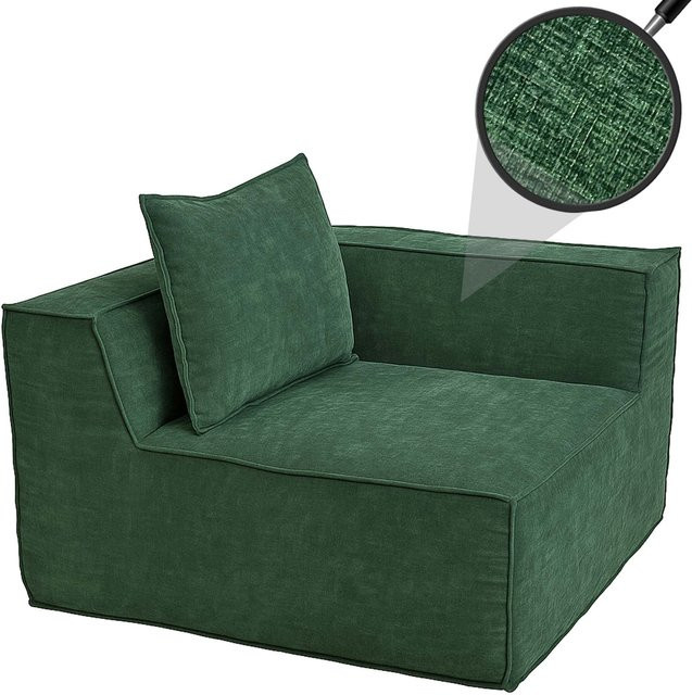MCW Eckteil Armlehne für Sofa MCW-O54 und Loungesessel aus Stoff in Grün, B/T/H: 63 x 97 x 97 cm - Bild 1