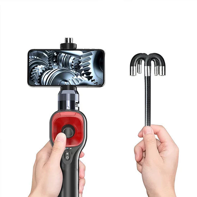 LAFOCH Gelenkendes Endoskop mit 6,2 mm Sonde und 4-Wege-Inspektionskamera, 6 LEDs, Schwarz - Bild 1