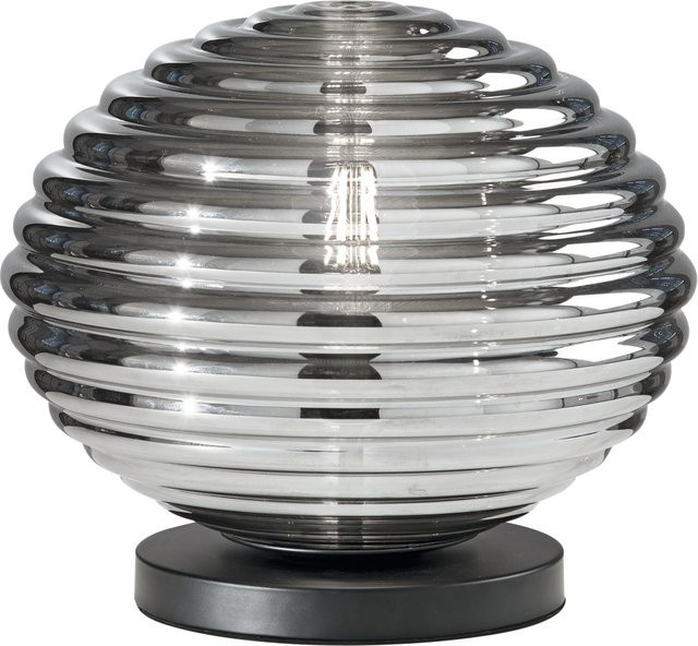 Tischleuchte ECO-LIGHT RIPPLE in Schwarz mit Glas und Metall, Höhe: 28,0 cm - Bild 1