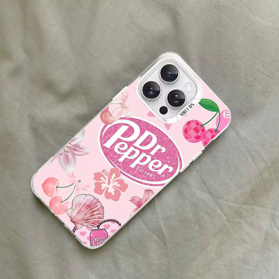 Cherry Drink D-Dr-P-Pepper Handyhülle für iPhone 11 bis iPhone 17 Pro Max stoßfest in Silber - Bild 5