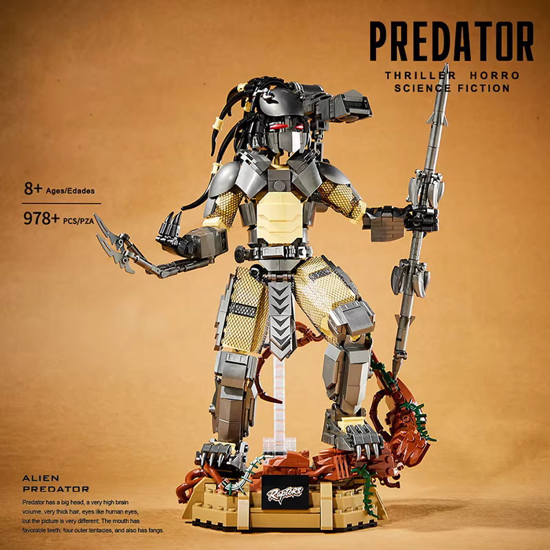 BXA Predator Alien Bausteine Set mit 978 Teilen, Schwarzes DIY Montagemodell für Kinder und Erwachsene - Bild 2