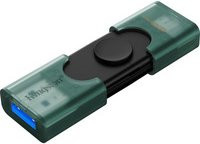 Kingston DataTraveler Duo G2 USB-Stick mit 128GB Speicherplatz, Dual Anschluss USB-A und USB-C, Schwarz oder Grün - Bild 1