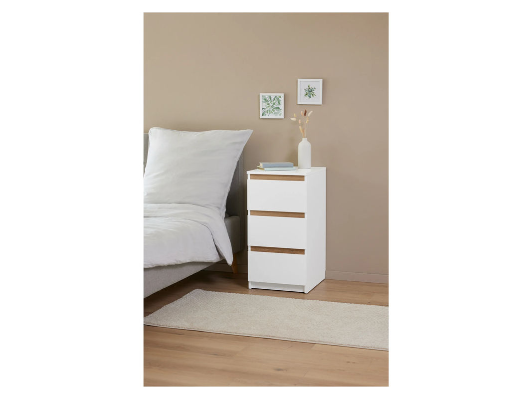 LIVARNO HOME Kommode GENF mit Wechselblende in Eiche Braun und Weiß - Bild 3