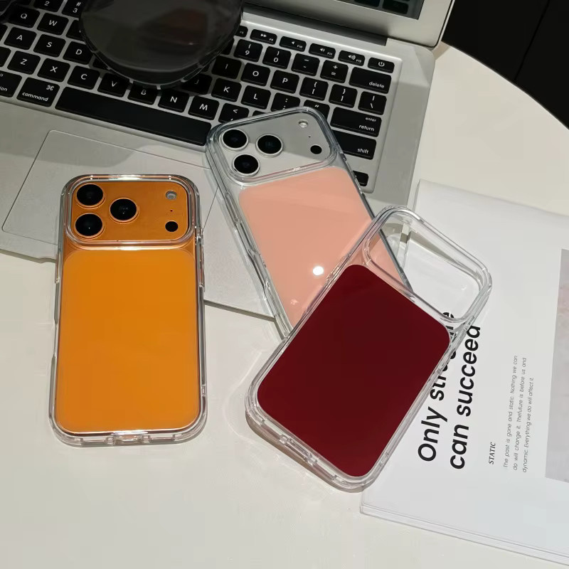 Apple iPhone 17 Air 16 15 Pro Max 17 Pro Max 16 Pro Schutzhülle aus transparentem Kristall-Acryl und TPU in Blau und Transparent - Bild 2