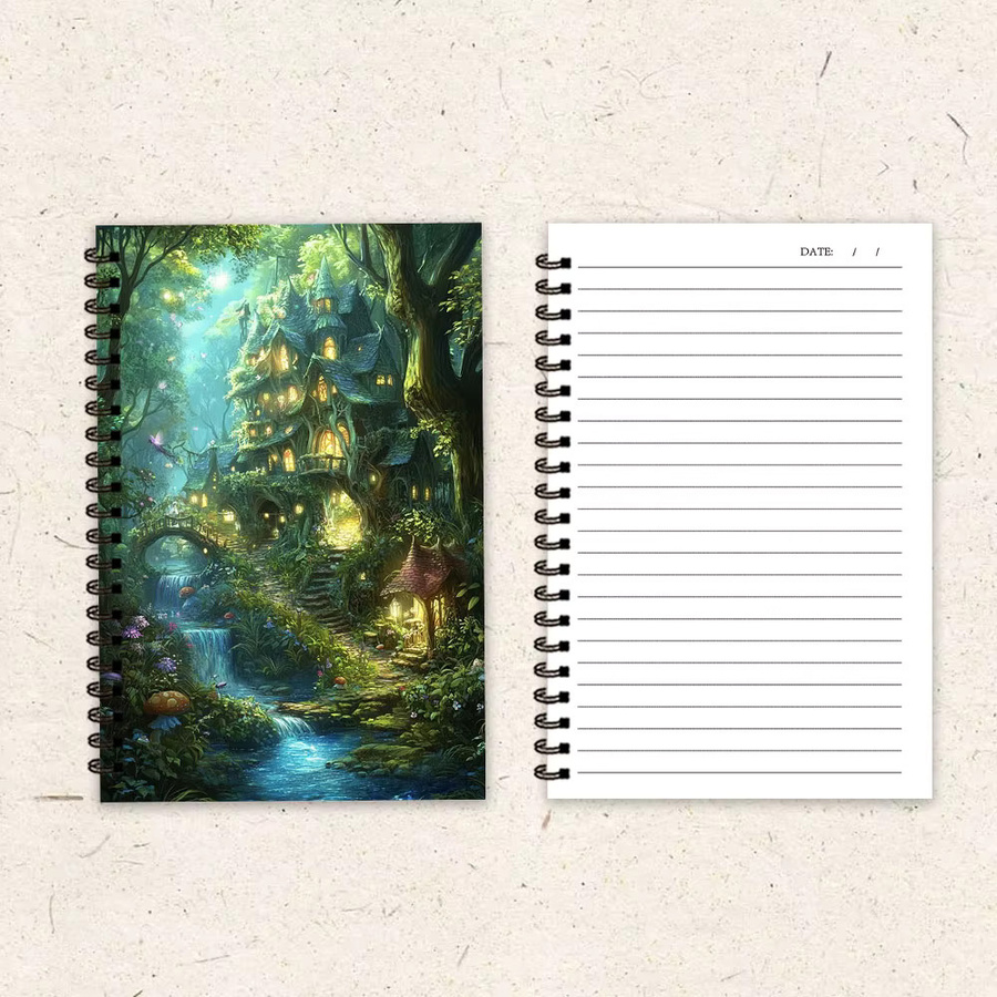 Notizbuch Verzauberter Wald mit linierte Seiten und Softcover in Multicolor für Damen und Herren - Bild 3