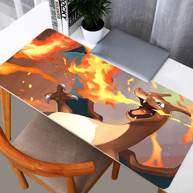 Potdemiel Mousepad Pikachu Anime Design XXL Schreibtischunterlage Multicolour - Bild 1